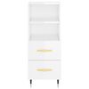 vidaXL Buffet Blanc brillant 34,5x34x90 cm Bois d'ingénierie