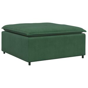 vidaXL Repose-pieds modulaire pour canap&eacute; vert fonc&eacute; 100 x 100 x 48 cm