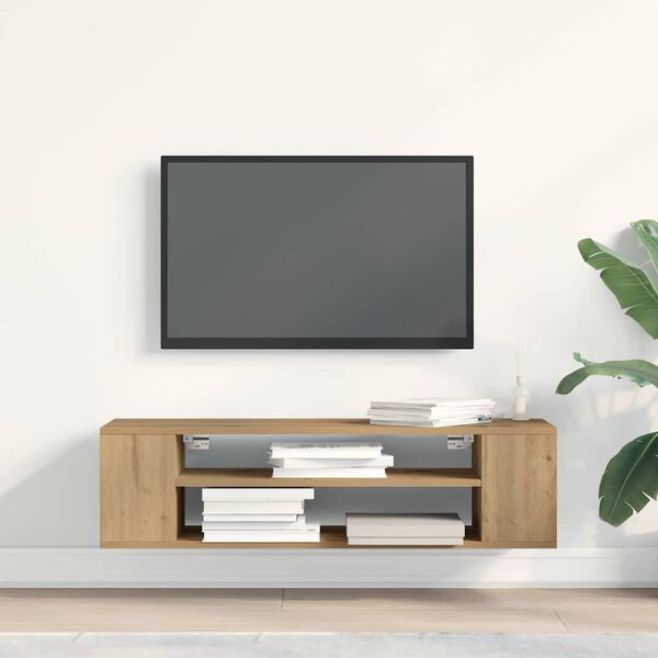 vidaXL Meuble TV artisian oak 100 x 30 x 26,5 cm Bois d'ing&eacute;nierie