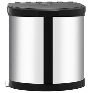 vidaXL Poubelle int&eacute;gr&eacute;e de cuisine Acier inoxydable 8 L