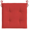 vidaXL Coussins de chaise jardin lot de 2 rouge 40x40x4cm tissu oxford