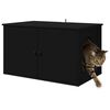 vidaXL Maison pour chat Noir 85 x 55 x 50,5 cm Bois d'ing&eacute;nierie