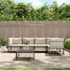 vidaXL Salon de jardin 6 pcs avec coussins anthracite r&eacute;sine tress&eacute;e