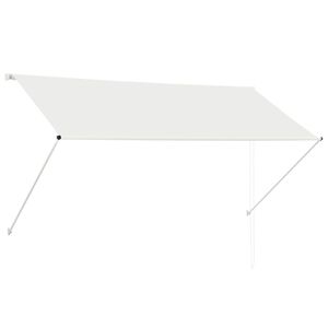 vidaXL Auvent r&eacute;tractable 250x150 cm Cr&egrave;me