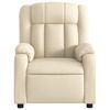 vidaXL Fauteuil de massage inclinable cr&egrave;me tissu