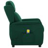 vidaXL Fauteuil de massage Vert foncé Tissu