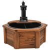 vidaXL Fontaine &agrave; eau avec pompe 57x57x53 cm Bois de sapin massif