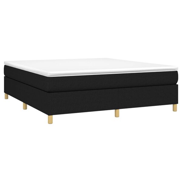 vidaXL Sommier &agrave; lattes de lit avec matelas Noir 180x200 cm Tissu