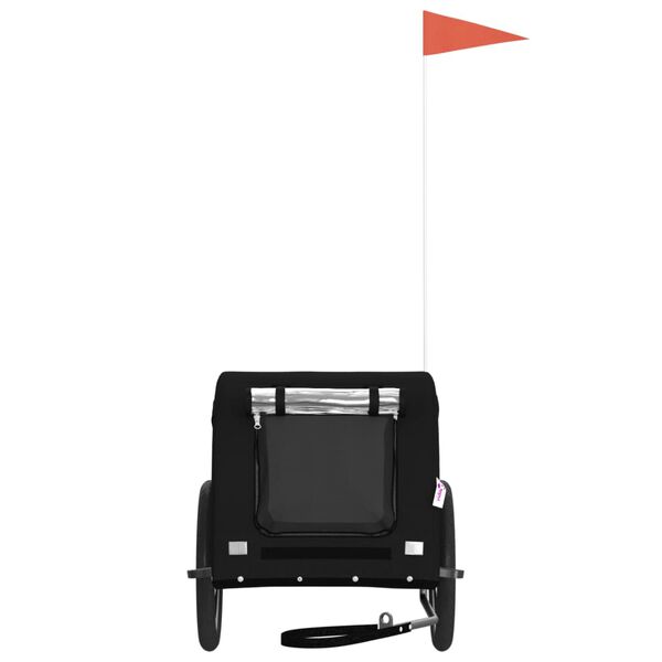 vidaXL Remorque de v&eacute;lo pour animaux de compagnie noir