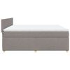 vidaXL Sommier &agrave; lattes de lit avec matelas Taupe 180x200 cm Tissu