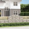 vidaXL Paniers à gabions arqués 12 pcs 200x30x120/140 cm Fer galvanisé