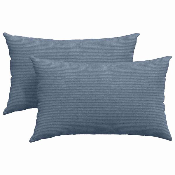 vidaXL Coussins de canap&eacute; 2 pcs Bleu 50 x 30 cm