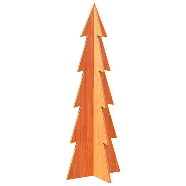 vidaXL Arbre de No&euml;l en bois pour d&eacute;coration 112 cm bois de pin massif