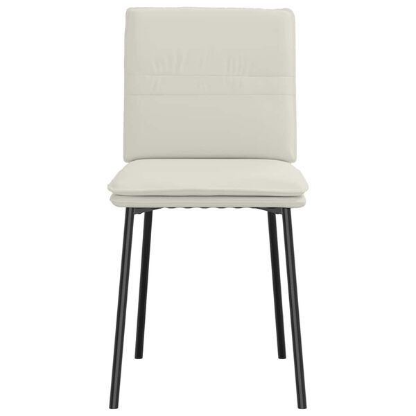 vidaXL Chaises à manger lot de 2 Crème Velours