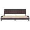 vidaXL Cadre de lit sans matelas Hanko marron fonc&eacute; 200x200 cm tissu