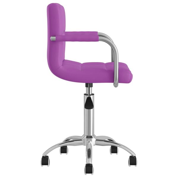 vidaXL Chaises pivotantes &agrave; manger lot de 4 violet similicuir