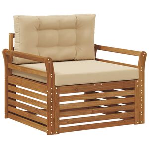 vidaXL Canap&eacute; d&rsquo;ext&eacute;rieur Bois d'acacia massif et polyester