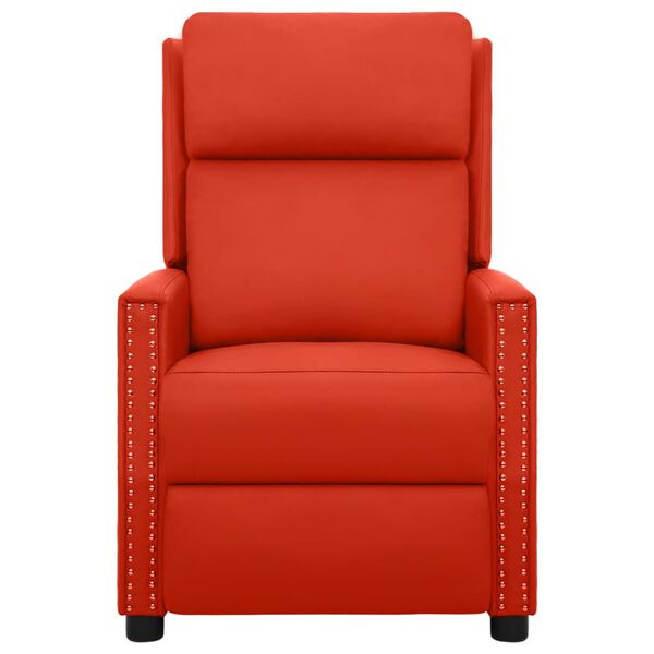 vidaXL Fauteuil de massage électrique Rouge Similicuir