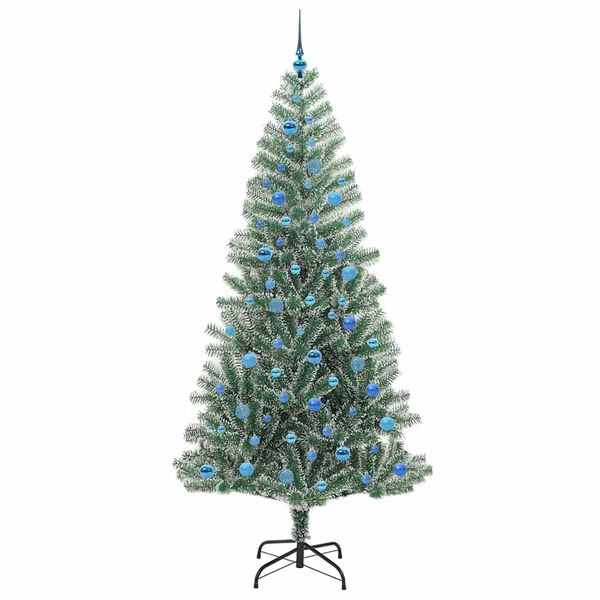 vidaXL Arbre de No&euml;l artificiel floconn&eacute; de neige avec lumi&egrave;re LED