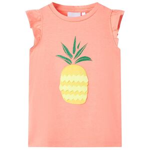 T-shirt pour enfants corail n&eacute;on 116