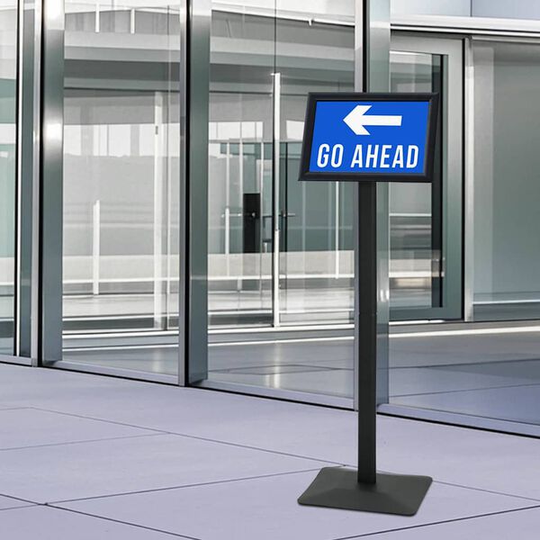 vidaXL Stand de Poster sur Pied Argent&eacute; a4 Fonte