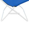 vidaXL Chaises de plage pliables lot de 2 Bleu