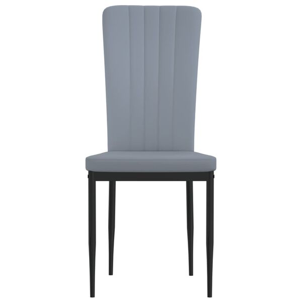 vidaXL Chaises &agrave; manger lot de 4 Gris clair Velours