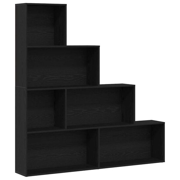 vidaXL Biblioth&egrave;que Ch&ecirc;ne noir 155 x 24 x 160 cm Bois d'ing&eacute;nierie