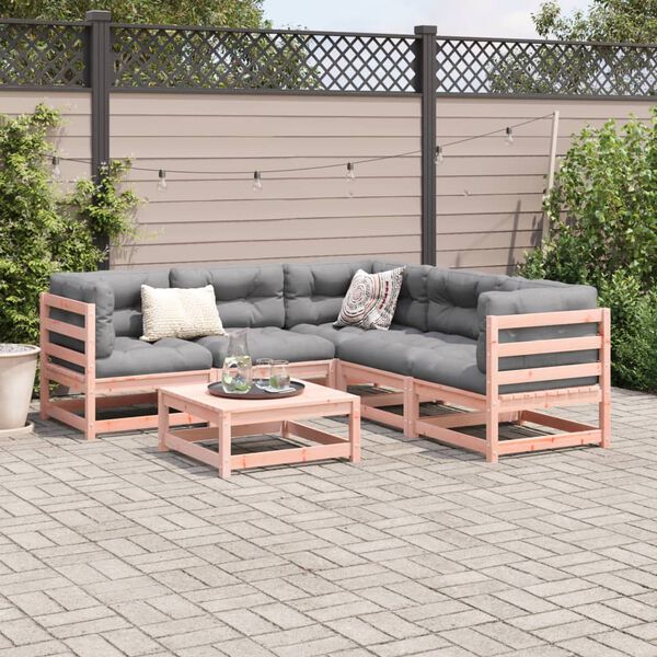 vidaXL Salon de jardin 6 pcs bois massif sapin de douglas