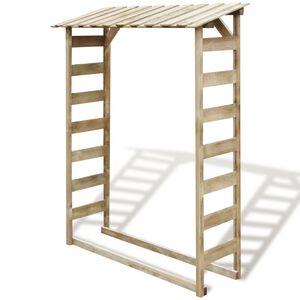 vidaXL Abri de stockage du bois de chauffage 150x44x176 cm Pin impr&eacute;gn&eacute;