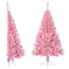 vidaXL Demi sapin de No&euml;l artificiel avec support Rose 120 cm PVC