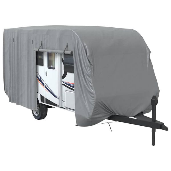 vidaXL Housse de caravane gris 610x250x220 cm tissu non tiss&eacute;