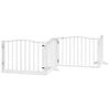vidaXL Barri&egrave;re pour chien porte pliable 10 panneaux bois de peuplier