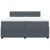 vidaXL Sommier &agrave; lattes de lit et matelas Gris fonc&eacute; 200x200cm Velours