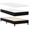 vidaXL Lit &agrave; ressorts avec matelas Noir 190 x 90 cm Polyester
