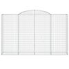 vidaXL Paniers à gabions arqués 4 pcs 300x50x180/200 cm fer galvanisé