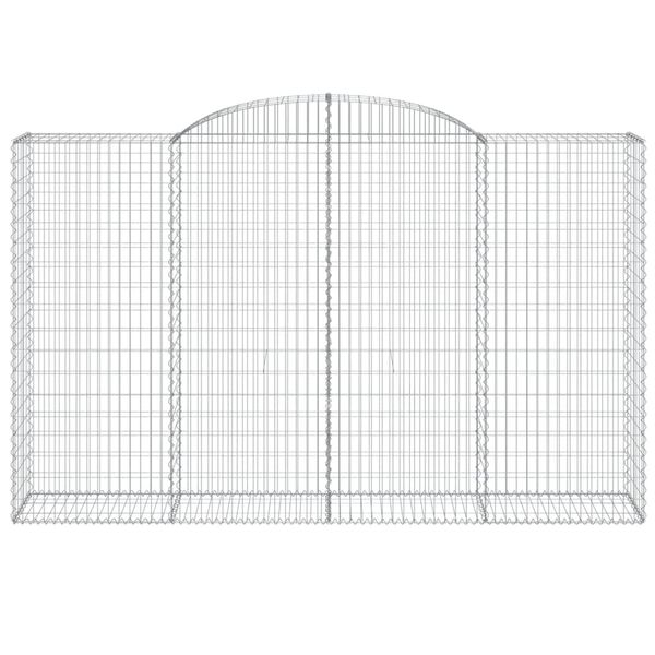 vidaXL Paniers à gabions arqués 4 pcs 300x50x180/200 cm fer galvanisé