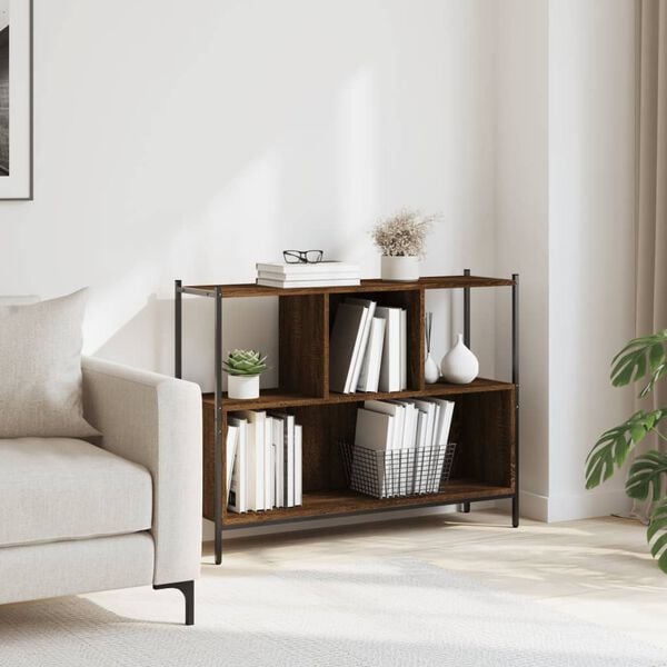 vidaXL Bibliothèque chêne marron 102x28x77,5 cm bois d'ingénierie