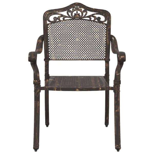 vidaXL Chaise de jardin 2 pcs Bronze 55 x 56,5 x 91cm Aluminium