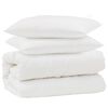 vidaXL Ensemble de Duvet avec oreiller 3 pi&egrave;ces Blanc Microfibre