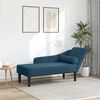 vidaXL Chaise longue avec coussins bleu velours