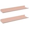 vidaXL &Eacute;tag&egrave;re flottante 2 pc Rose 40 x 8,5 x 2,5 cm Acier