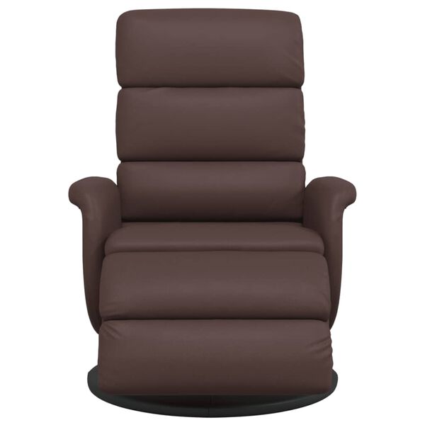 vidaXL Fauteuil inclinable avec repose-pieds marron similicuir
