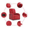 vidaXL Fauteuil inclinable Rouge Similicuir