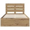 vidaXL Cadre de lit Ch&ecirc;ne artisan 135 x 190 cm Bois de pin massif
