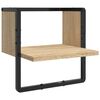 vidaXL Ensemble d'étagères murales avec barres 4 pcs chêne sonoma