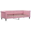 vidaXL Lit de jour avec lit gigogne et matelas rose 80x200 cm velours