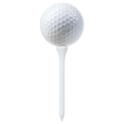 vidaXL Tee de golf 1000 pcs blanc 70 mm bambou