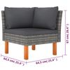 vidaXL Salon de jardin 6 pcs avec coussins R&eacute;sine tress&eacute;e Gris