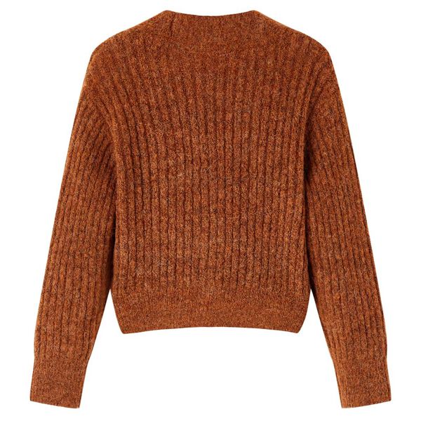 Cardigan pour enfants tricot&eacute; cognac 104